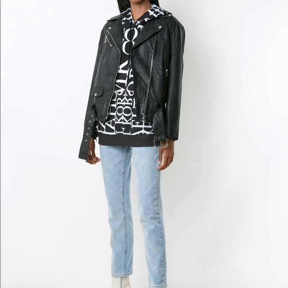 Michael Kors Calf Leather Jacket - Picture 2 of 7